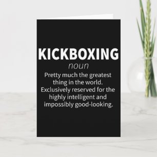 Lustige Definition von Kickboxen Kickboxer Fitness Karte