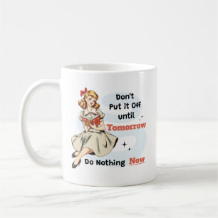 Lustige Demotivation Sassy Schülerin Retro Kaffeetasse