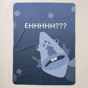 Lustige Derpy-Fisch-Illustration Schielender Alber Sherpadecke