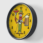 Lustige deutsche Oktoberfest-Wurst Uhr (Winkel)