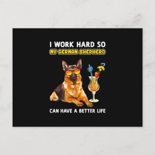 Lustige Deutsche Schäferhund-Geschenke Deutsche Sc Einladungspostkarte