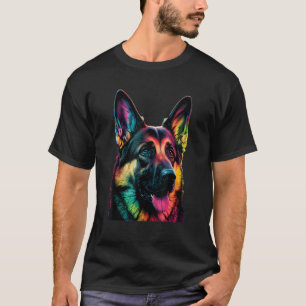 Lustige Deutsche Schäferhund-Hund Kunst Kostüm Out T-Shirt
