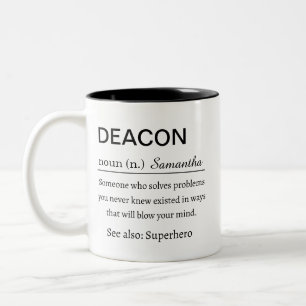 Lustige Diakon-Definition Personalisiert Zweifarbige Tasse