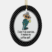 Lustige Diät-Spaß-Weihnachtsverzierung Keramik Ornament (Rechts)