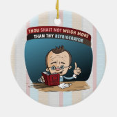 Lustige Diät-verlierendes Gewicht Keramikornament (Hinten)