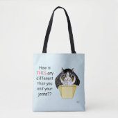Lustige dicke getigerte Katze Box Tasche (Vorderseite)