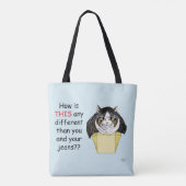 Lustige dicke getigerte Katze Box Tasche (Rückseite)