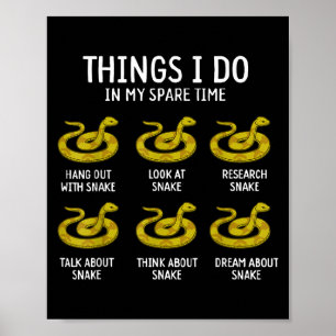 Lustige Dinge, die ich in meiner Freizeit tue, Sch Poster