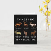 Lustige Dinge Freizeit Elk Deer Karte (Gelbe Blume)