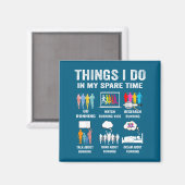 Lustige Dinge Freizeit Hobby Laufen Magnet (Vorderseite/Rückseite)