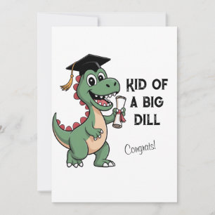 Lustige Dinosaurier-Abschlusskarte – Kind eines gr Dankeskarte