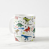lustige Dinosaurier-Grafik Kaffeetasse (Vorderseite Links)