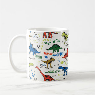 lustige Dinosaurier-Grafik Kaffeetasse