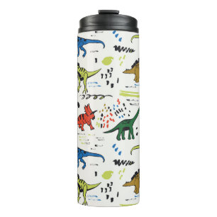 lustige Dinosaurier-Grafik Thermosbecher