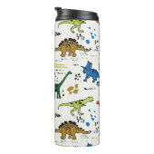 lustige Dinosaurier-Grafik Thermosbecher (Nach rechts gedreht)