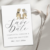 Lustige Dinosaurier Hochzeit Save The Date