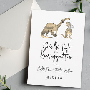 Lustige Dinosaurier Hochzeit Save The Date