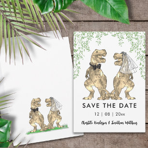 Lustige Dinosaurier Hochzeit Save The Date