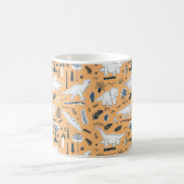 lustige Dinosaurier mit Palm-Blätter Kaffeetasse (Mittel)