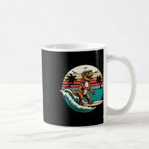 Lustige Dinosaurier Surfboard Strand Sommer Surfen Kaffeetasse