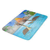 Lustige Dinosaurierbadmatten Badematte (Schrägansicht)