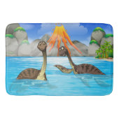 Lustige Dinosaurierbadmatten Badematte (Vorderseite)