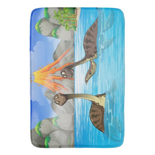 Lustige Dinosaurierbadmatten Badematte (Vorderseite Vertikal)