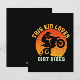 Lustige Dirt Bikes für Kinder Feiertagskarte