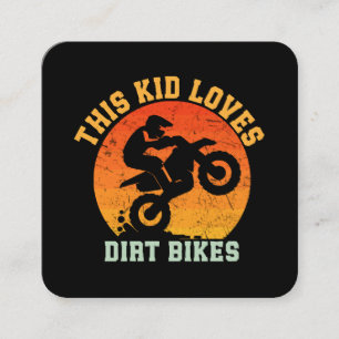 Lustige Dirt Bikes für Kinder Quadratische Visitenkarte