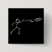 Lustige Disc-Golf-Art Stockmann Disc-Golf-Fan Button (Vorderseite)