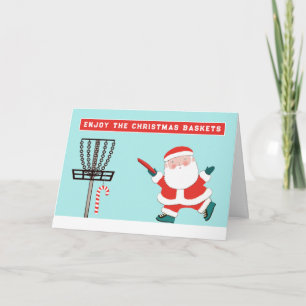 Lustige Disc-Golf-Geschenkkarte Feiertagskarte