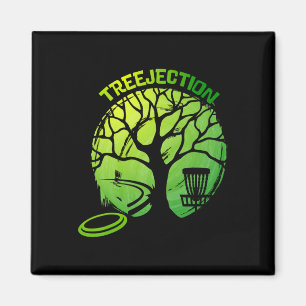 Lustige Disc-Golf-Grafik Baum Magnet