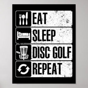 Lustige Disc-Golf-Kunst für Männer Frauen Golfspie Poster