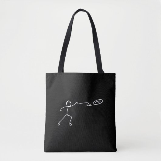 Lustige Disc-Golf-Kunst Stickman Disc-Golf-Fan Tasche (Vorderseite)