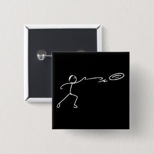 Lustige Disc-Golf-Kunst-Stockmann-Disc-Golf-Fan Button