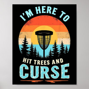 Lustige Disc-Golf - Retro-Baumschlag-Humor  Poster