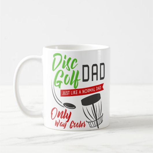 Lustige Disc-Golf-Vater-nur Weisen-coolere Kaffeetasse (Links)