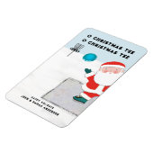 Lustige Disc-Golf-Weihnachtskarte Magnet (Linke Seite)