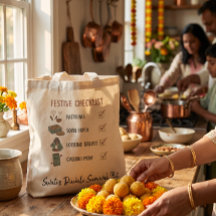 Lustige Diwali-Checkliste mit spielerischem Grafik
