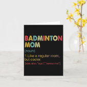Lustige Dminton-Mutter-Definition Dminton-Mutter f Karte (Gelbe Blume)