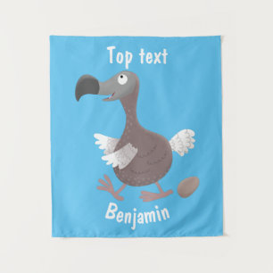 Lustige Dodo-Vogel-Cartoon-Illustration Wandteppich
