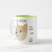 Lustige "Doge" Meme Kaffee-Tasse Zweifarbige Tasse (Vorderseite Links)