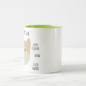 Lustige "Doge" Meme Kaffee-Tasse Zweifarbige Tasse (Mittel)