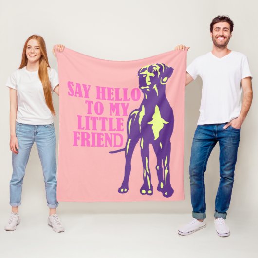 Lustige Dogge  Fleecedecke (Beispiel)
