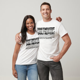 Lustige Dogtrovert-Definition T-Shirt