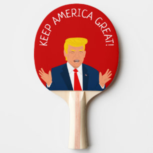 Lustige Donald Trump Cartoon benutzerdefinierter T Tischtennis Schläger