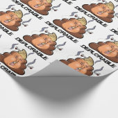 Lustige Donald- Trump - Trumpy-PooPoo Emoji Ikone Geschenkpapier (Ecke)