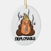 Lustige Donald- Trump - Trumpy-PooPoo Emoji Ikone Keramik Ornament (Rechts)