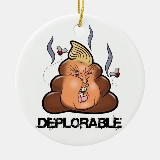 Lustige Donald- Trump - Trumpy-PooPoo Emoji Ikone Keramik Ornament (Vorne)