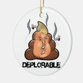 Lustige Donald- Trump - Trumpy-PooPoo Emoji Ikone Keramik Ornament (Links)